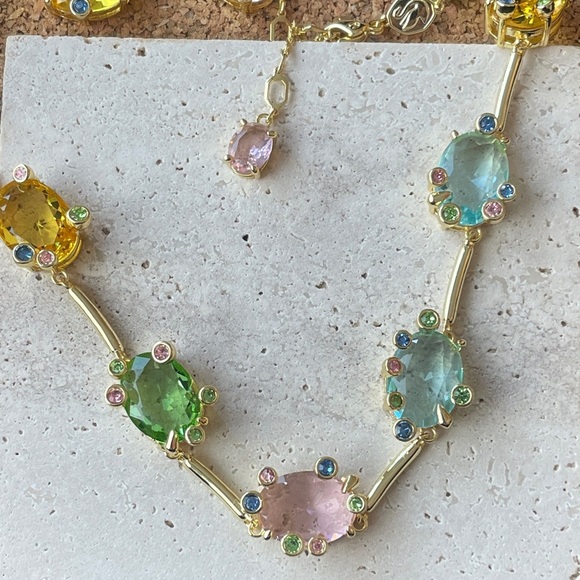 Swarovski Elegant Multicolor Gemstone Necklace - Picture 6 of 10